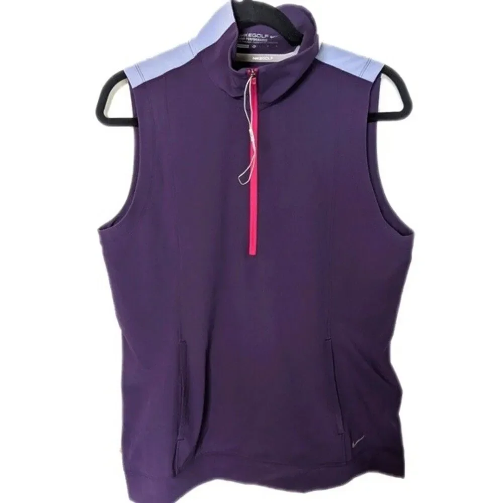 Nike Golf Tour Performance nikebetterworld.com purple half zip -L